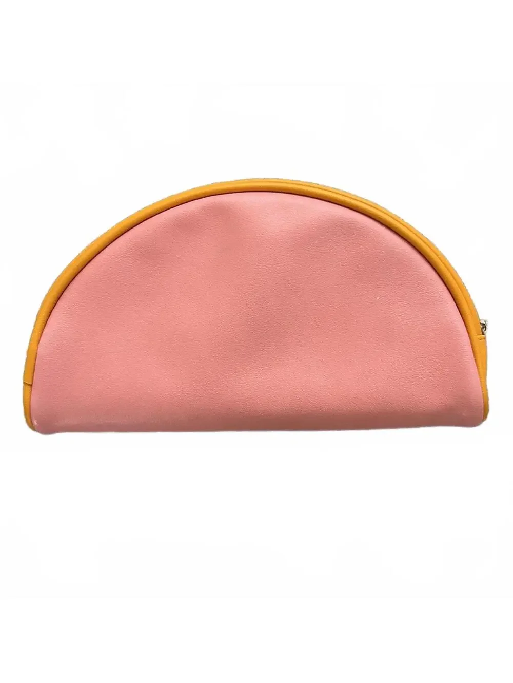 Philosophy Cosmetics Travel Bag Pink Orange Trim Soft Faux Leather